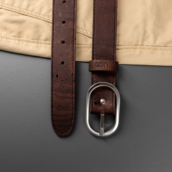 Corkor Belt Women Cork 30mm - Silver Buckle