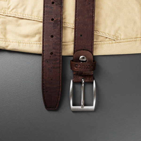 Corkor Cork Belt Men 30 Mm (1 1/8") - Silver Buckle