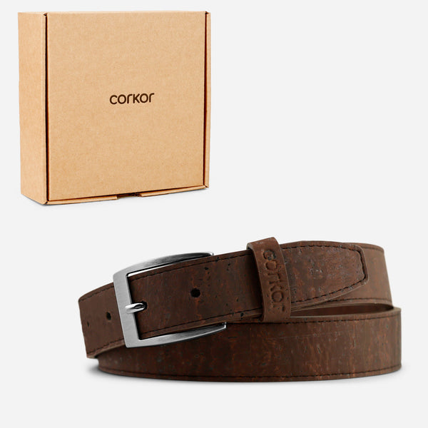Corkor Cork Belt Men 30 Mm (1 1/8") - Silver Buckle