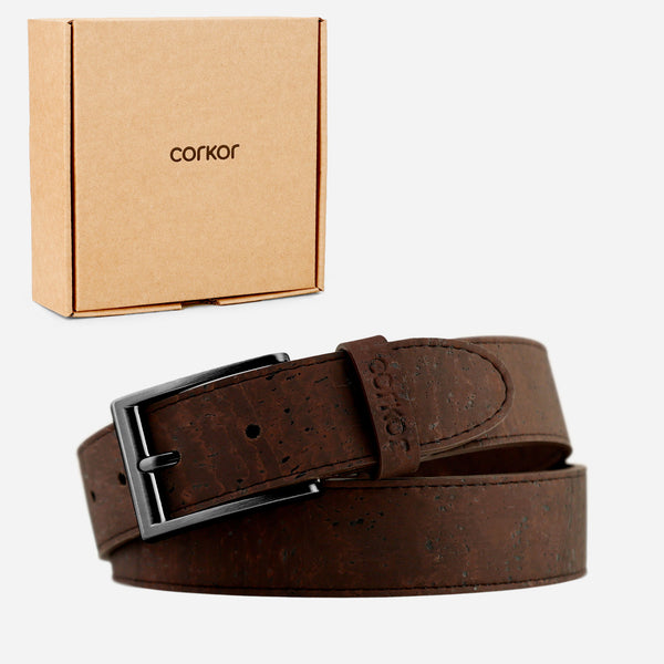 Corkor Cork Belt Men 35 Mm (1 3/8") - Black Buckle