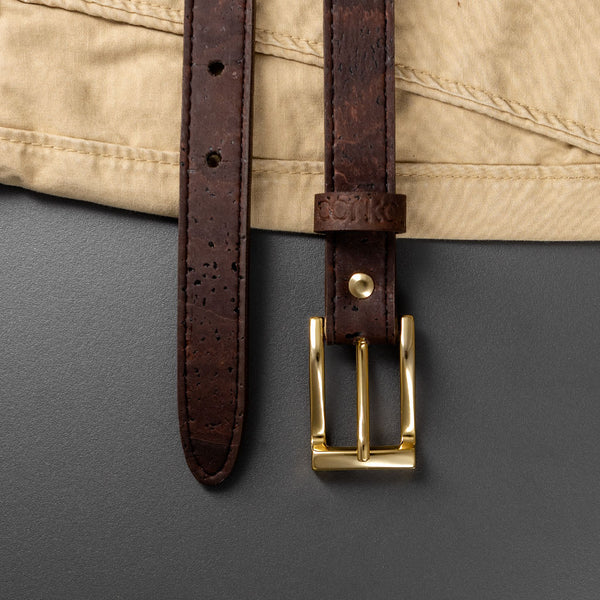 Corkor Women Cork Belt 20mm (13/16") - Gold Buckle