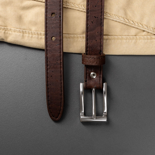 Corkor Women Cork Belt 20mm (13/16") - Silver Buckle