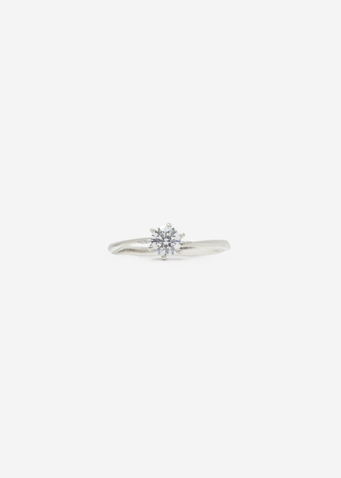 Cornelia Webb Brilliant Cut Solitaire Ring Midi Pavé 0.3 - 0.5 Ct