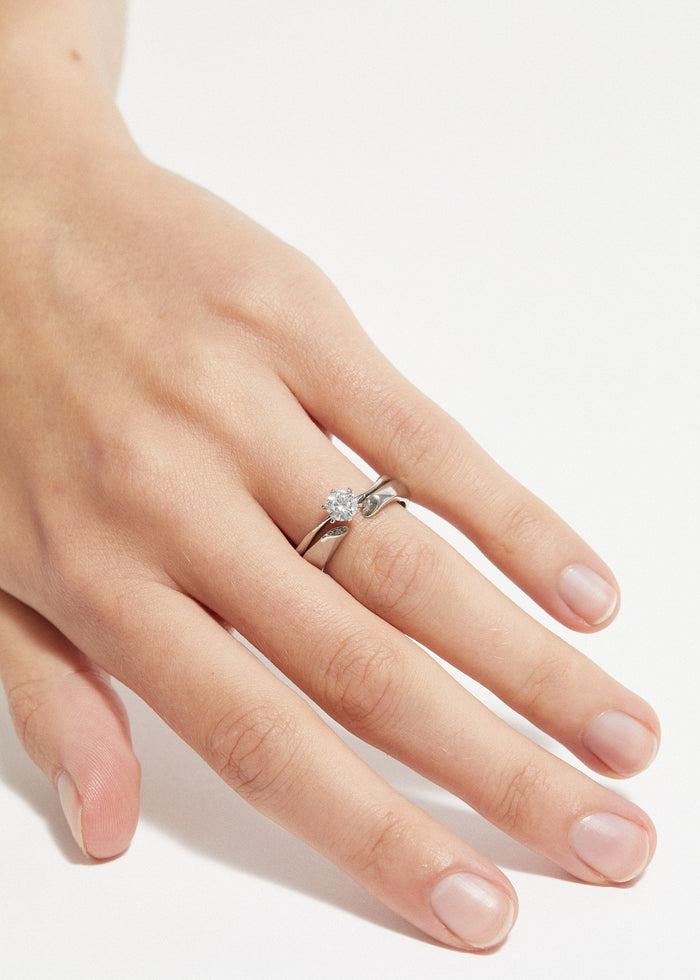 cornelia webb Brilliant Cut Solitaire Ring Midi Pavé 0.3 - 0.5 Ct