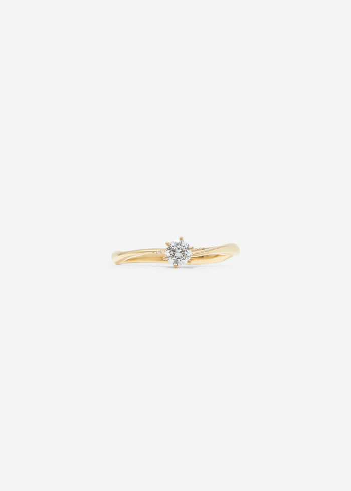 Cornelia Webb Brilliant Cut Solitaire Ring Midi Pavé 0.3 - 0.5 Ct