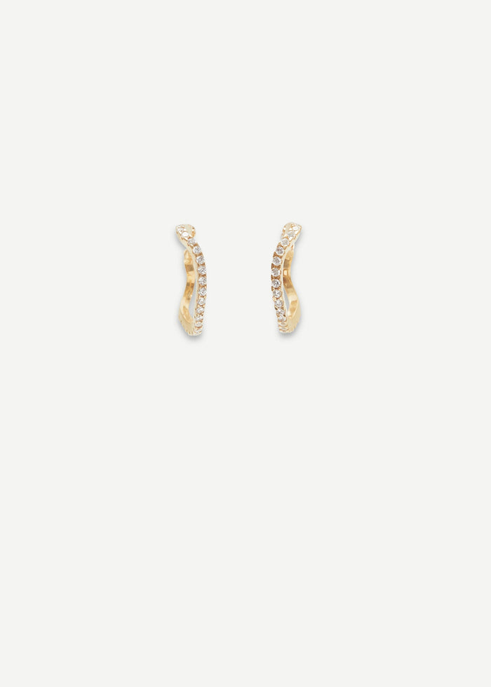 Cornelia Webb Distorted Hoop Earring Midi - Pearl