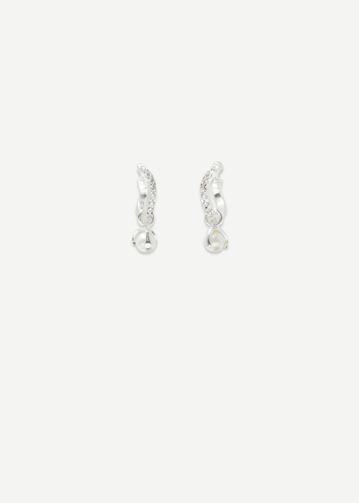 Cornelia Webb Distorted Hoop Earring Mini - Pearl