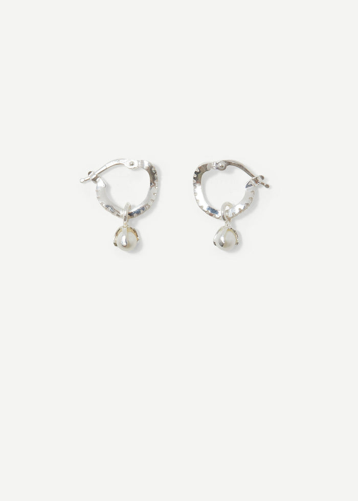 Cornelia Webb Distorted Hoop Earring Mini - Pearl
