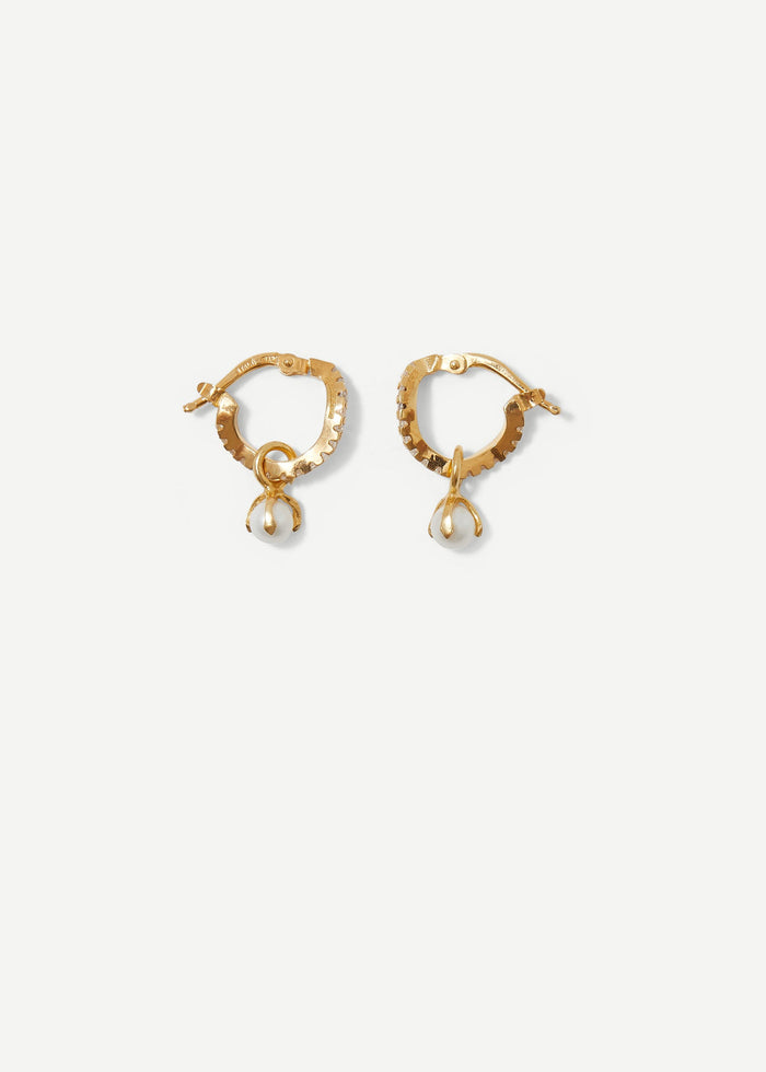 Cornelia Webb Distorted Hoop Earring Mini - Pearl