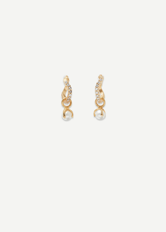 cornelia webb Distorted Hoop Earring Mini - Pearl