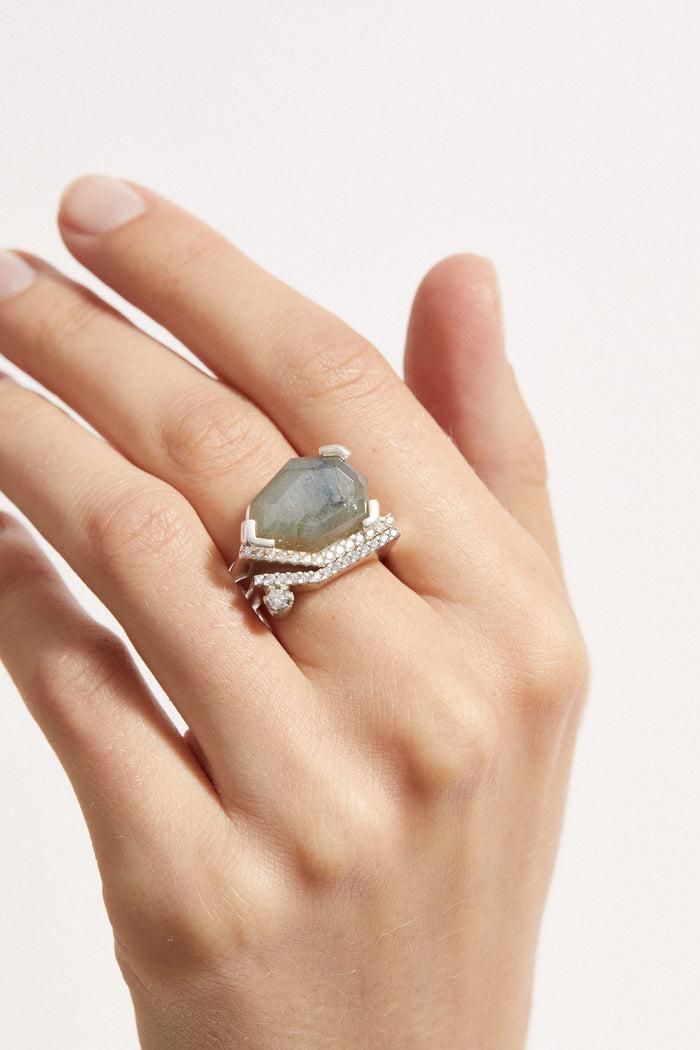 Cornelia Webb Slized Ring Maxi | Labradorite