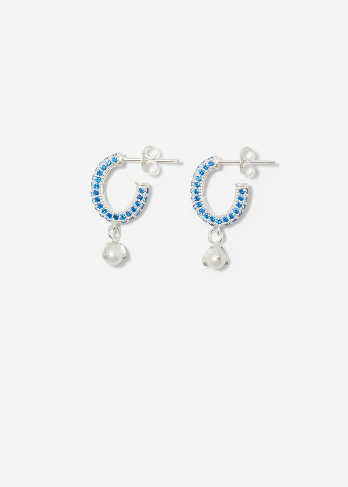 cornelia webb Stoned Drop Hoop Earring | Pearl