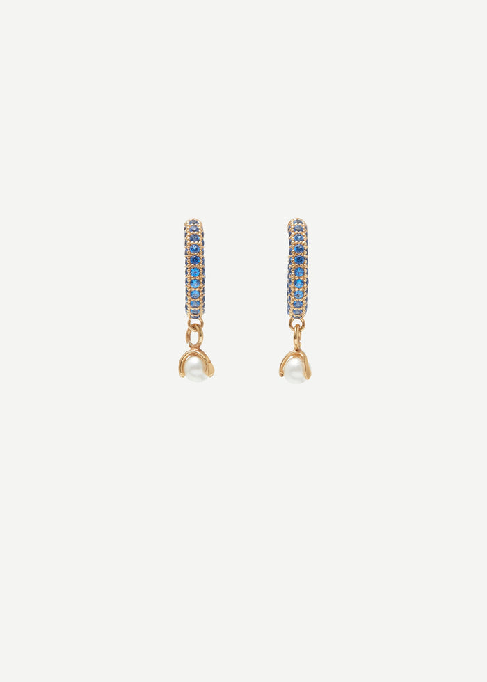 cornelia webb Stoned Drop Hoop Earring | Pearl
