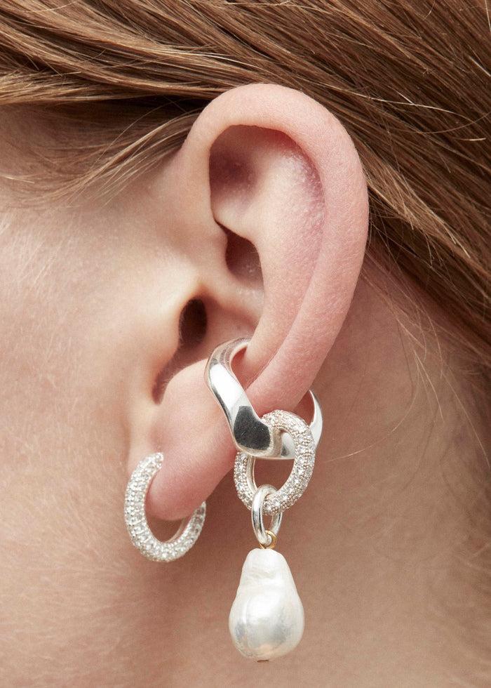 Cornelia Webb Stoned Hoop Earring Midi