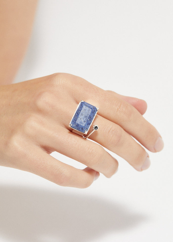 cornelia webb Warped Signet Ring | Dumortierite
