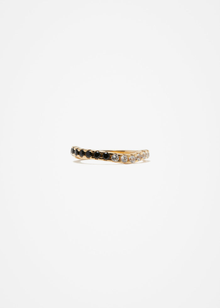 Cornelia Webb Distorted Organic Ring Midi | Black And White