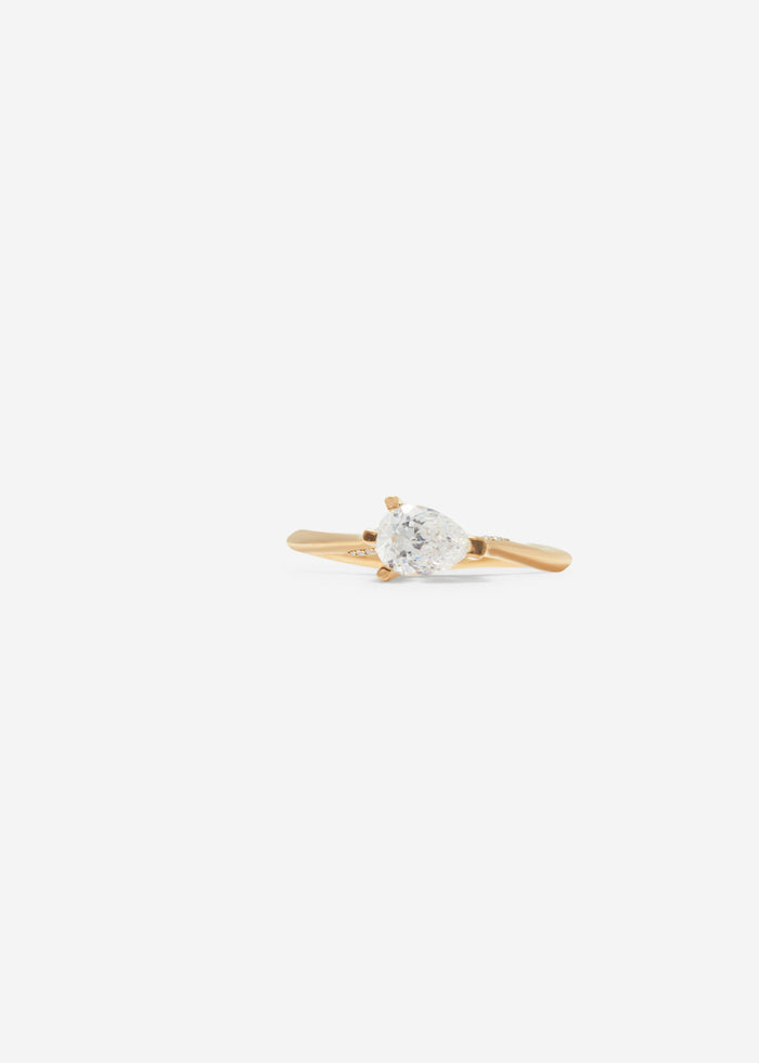 Cornelia Webb Drop Solitaire Ring Maxi Pavé 0.7 - 0.9 Ct