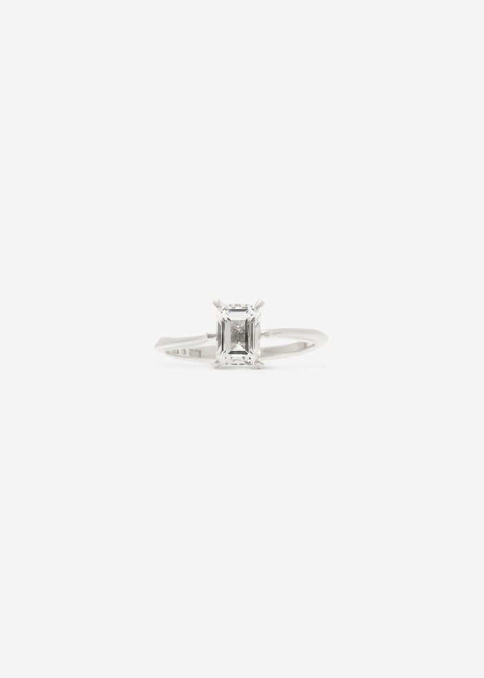 cornelia webb Emerald Cut Solitaire Ring Maxi 0.7 - 0.9 Ct