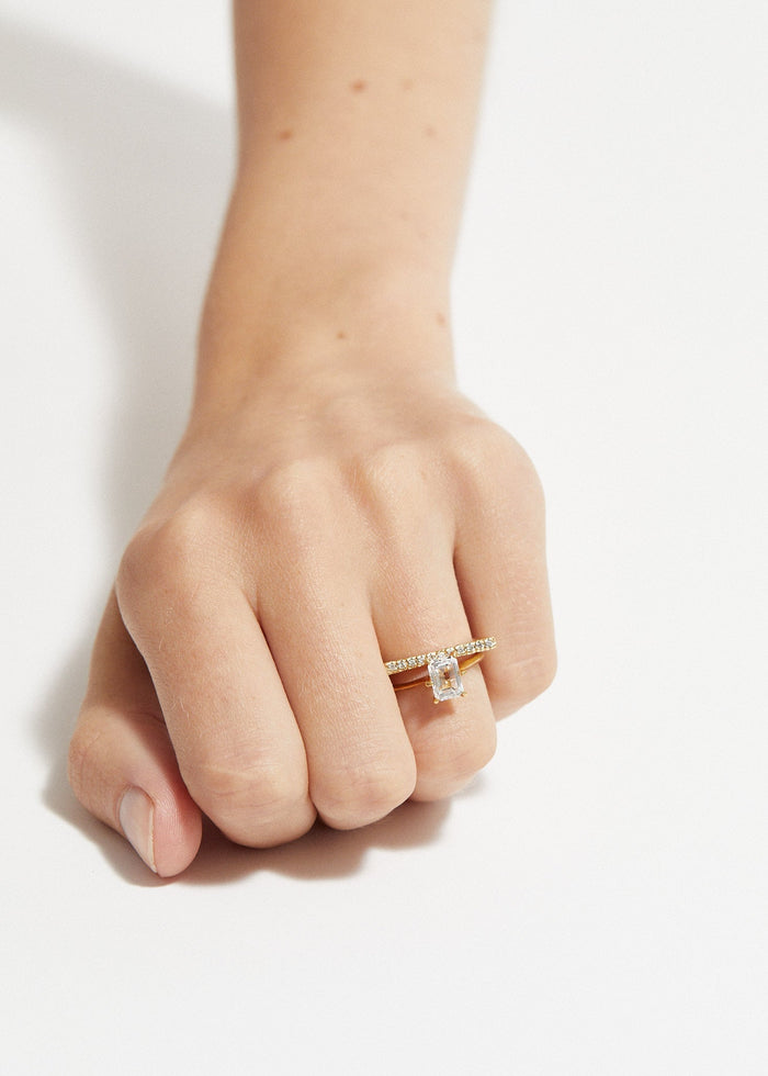 cornelia webb Emerald Cut Solitaire Ring Maxi 0.7 - 0.9 Ct