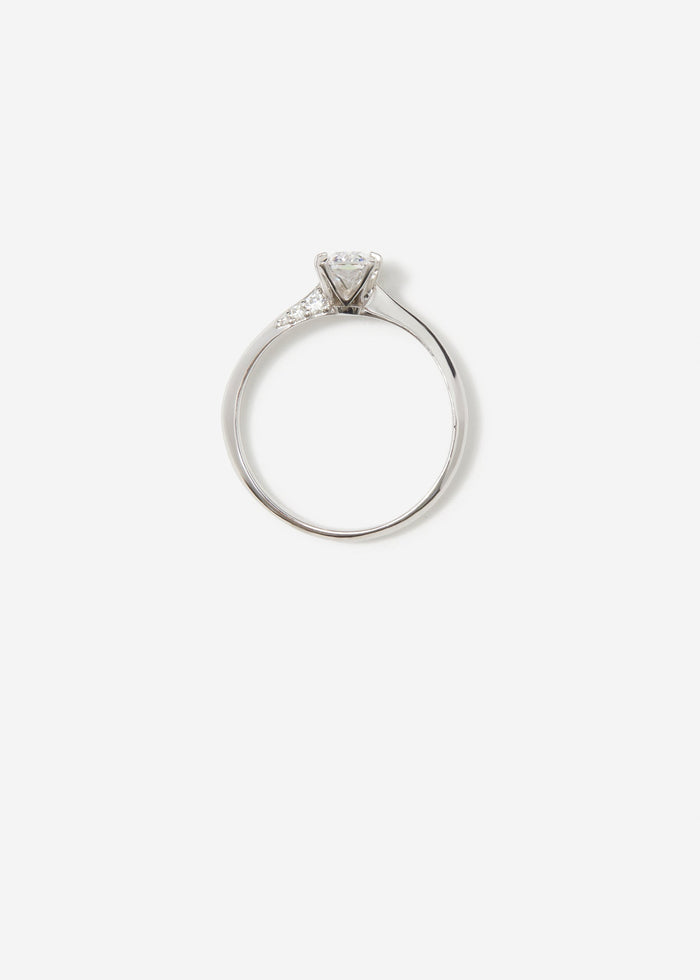 Cornelia Webb Emerald Cut Solitaire Ring Midi Pavé 0.3 - 0.5 Ct