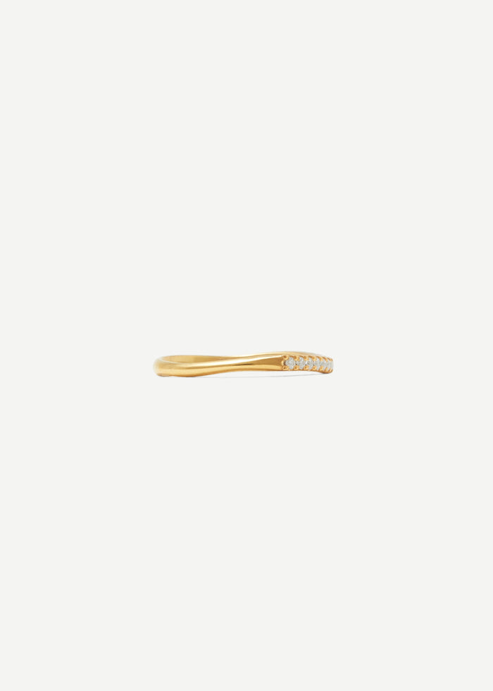 Cornelia Webb Organic Scallop Set 1/3 Eternity Band 0.01 Ct