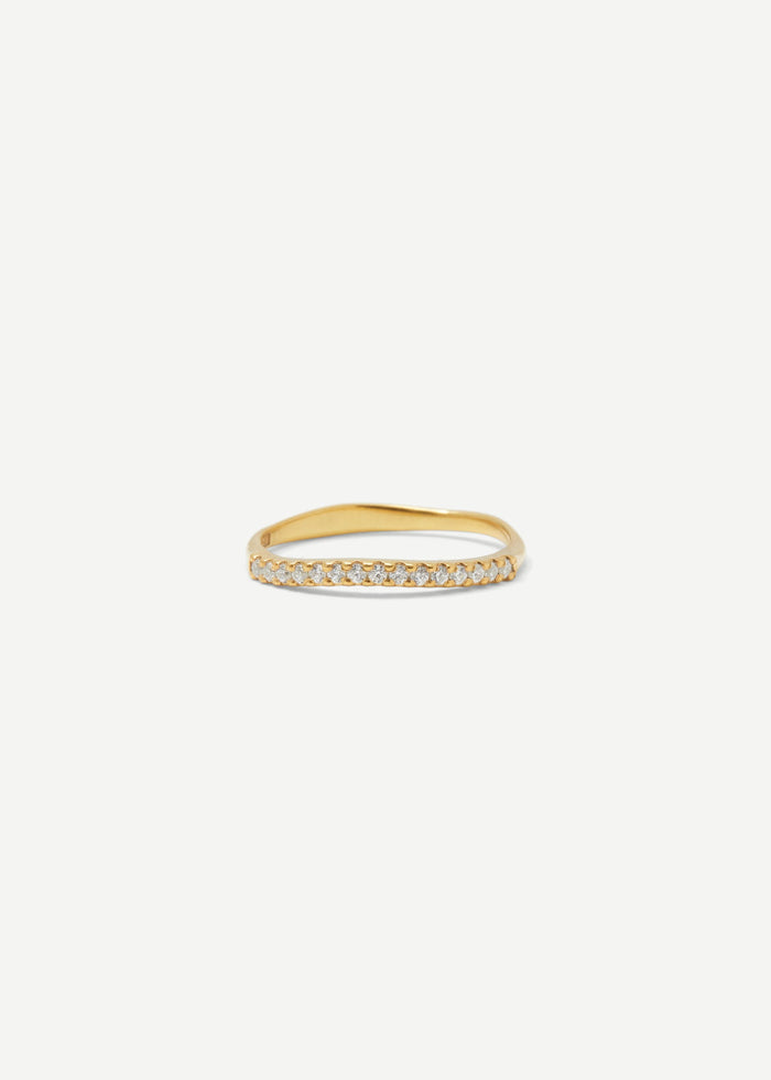 cornelia webb Organic Scallop Set 1/3 Eternity Band 0.01 ct