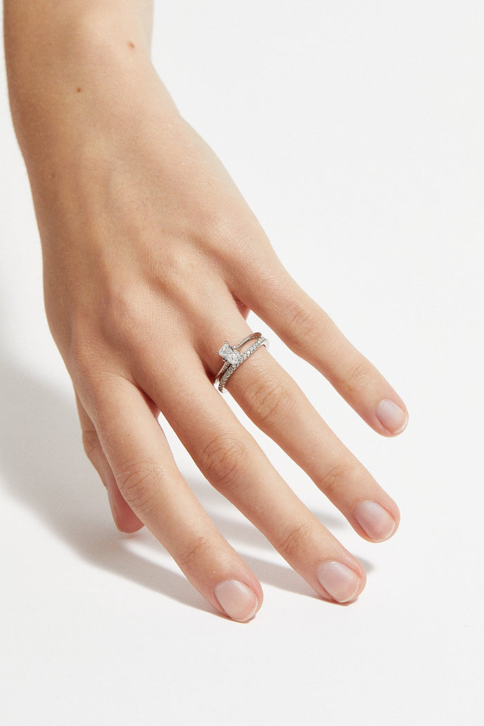 Cornelia Webb Organic Scallop Set Full Eternity Band 0.01 Ct