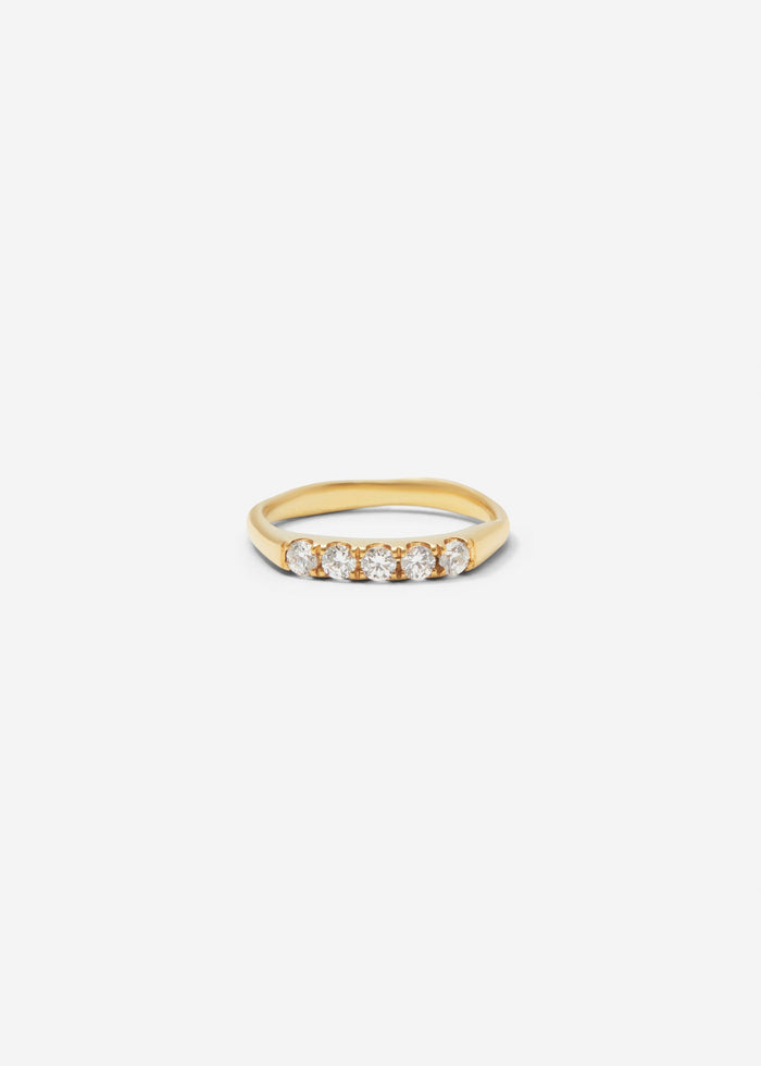 Cornelia Webb Scallop Set 1/4 Eternity Band 0.06 Ct
