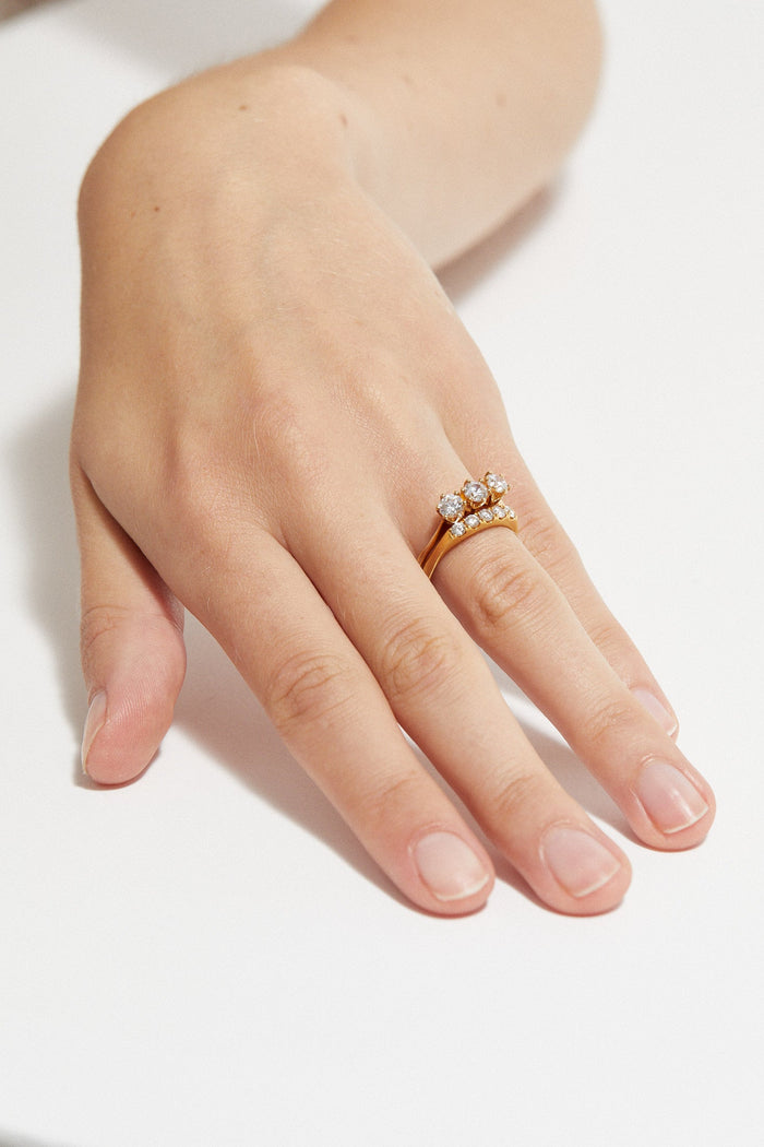 cornelia webb Scallop Set 1/4 Eternity Band 0.06 ct