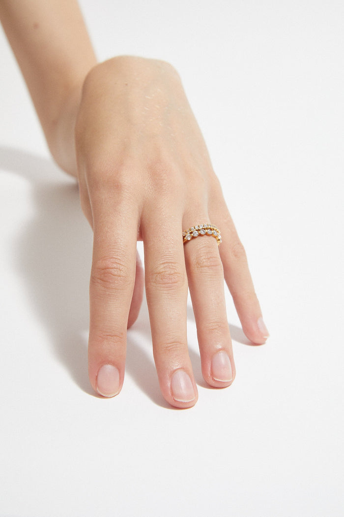 Cornelia Webb Shared Prong Set 1/3 Eternity Band 0.08 Ct