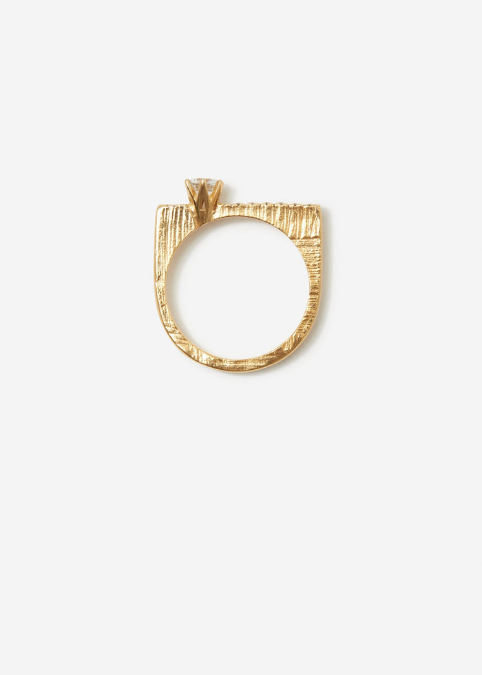 Cornelia Webb Slized Brilliant Cut Solitaire Ring Pavé 0.3 Ct