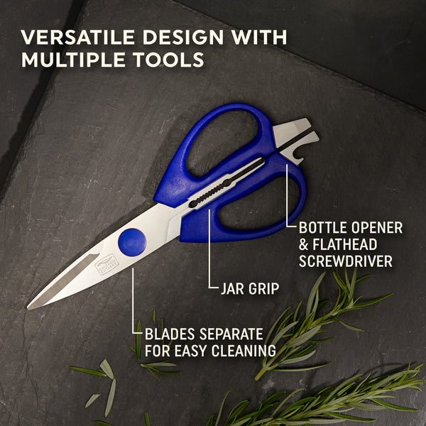 Corningware Chicago Cutlery 2-piece Kitchen Shears In Blueberry And Blue Frost