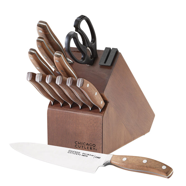 corningware Chicago Cutlery® Signature Edge Walnut 13-piece Knife Block Set