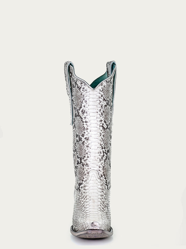 Corral Boots A3798 - WOMEN'S GENUINE FULL PYTHON SNIP TOE COWBOY BOOT