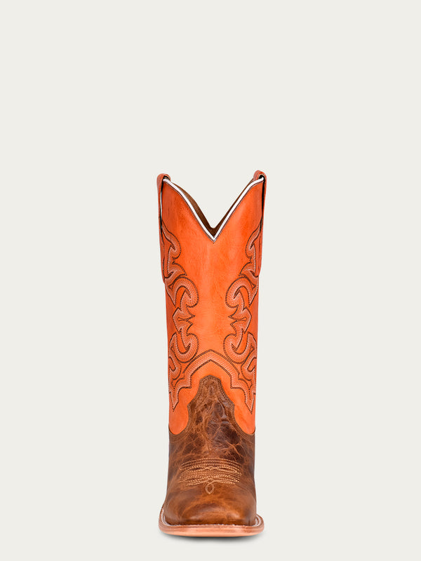 Corral Boots A4228 - MEN'S SAND VAMP WIDE SQUARE TOE ORANGE COWBOY BOOT