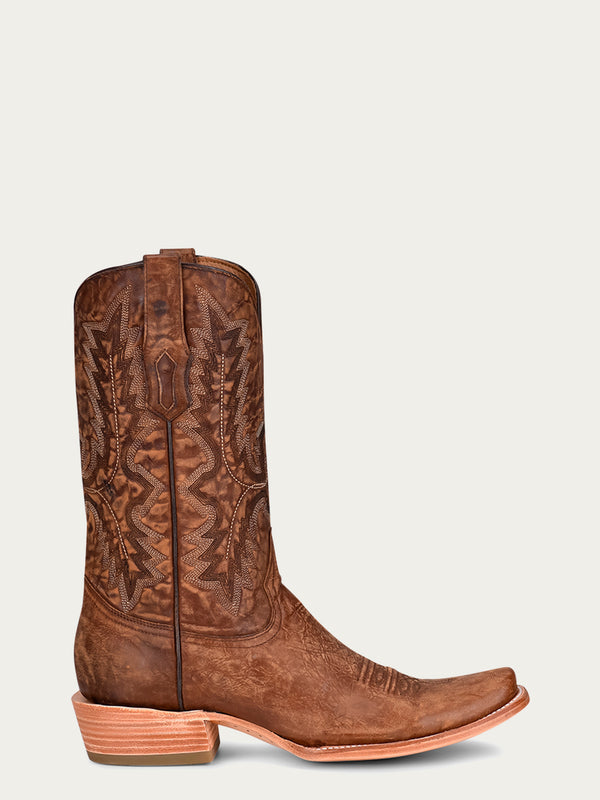 Corral Boots A4229 - MEN'S EMBROIDERY BROWN GOAT NARROW SQUARE TOE COWBOY BOOT