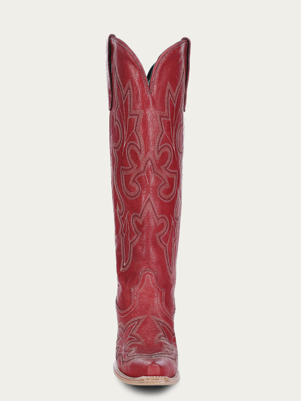 Corral Boots A4465 - WOMEN'S EMBROIDERY TALL TOP RED SNIP TOE COWBOY BOOT