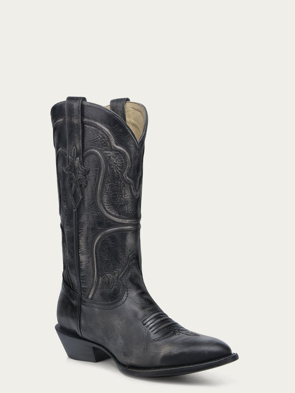 corral boots A4691 - MEN'S EMBROIDERY BLACK J TOE COWBOY BOOT