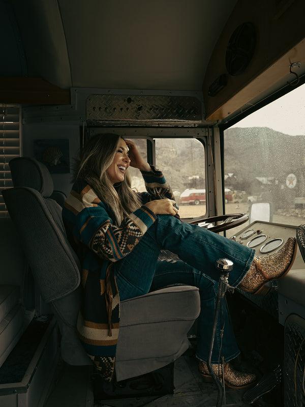 Corral Boots C4051 - WOMEN'S SAND GLITTER OVERLAY AND EMBROIDERY TRIAD SNIP TOE COWBOY BOOT