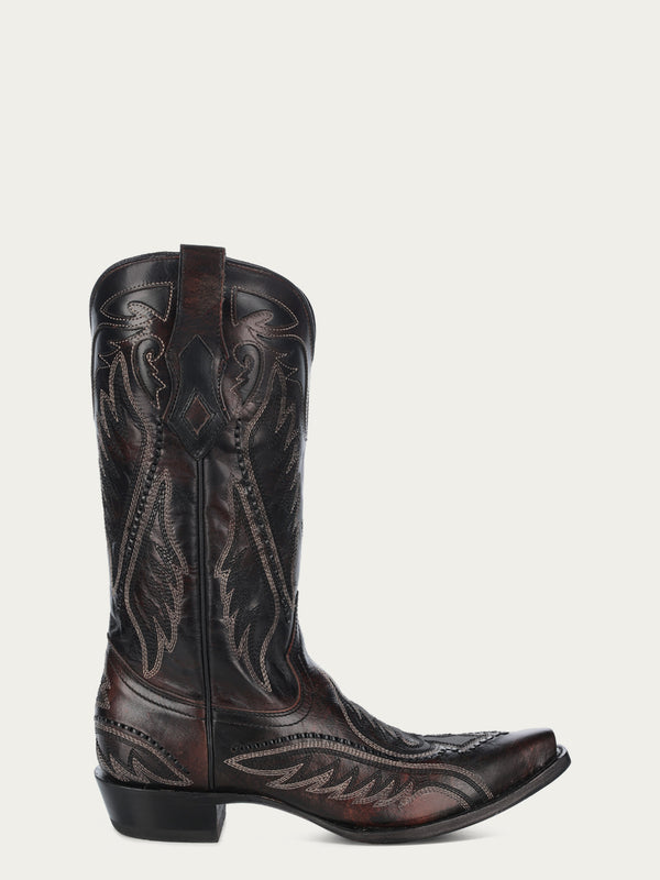Corral Boots C4150 - MEN'S WOVEN DETAIL WITH EMBROIDERY BROWN SNIP TOE COWBOY BOOT