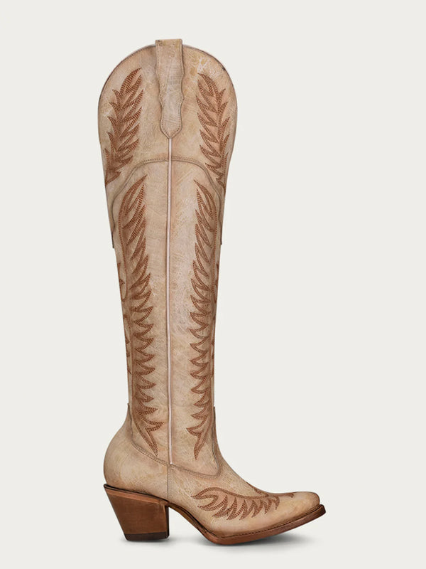 Corral Boots A4212 - SLEEK BONE COLORED TALL TOP