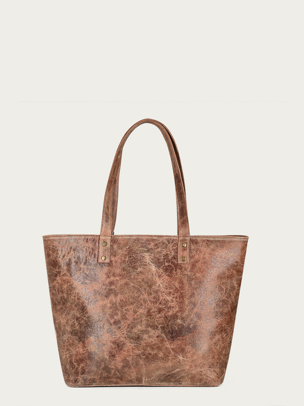 Corral Boots D1290 - DISTRESSED COGNAC PURSE WITH SMALL TASSEL