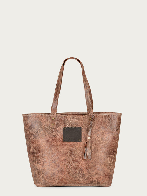 Corral Boots D1290 - DISTRESSED COGNAC PURSE WITH SMALL TASSEL
