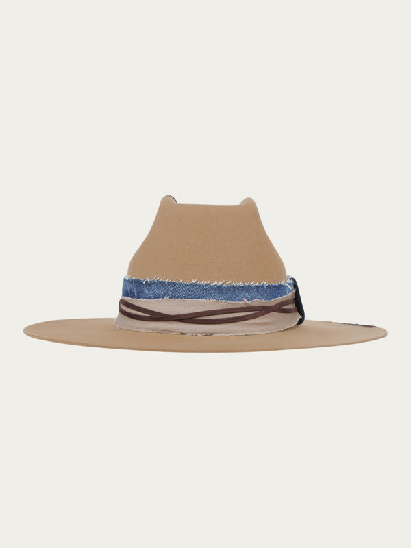 Corral Boots H0011 - SAND COWGIRL WOOL HAT WITH HEADBAND AND PIN