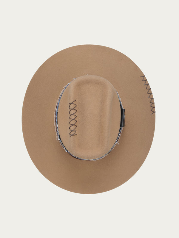 Corral Boots H0011 - SAND COWGIRL WOOL HAT WITH HEADBAND AND PIN