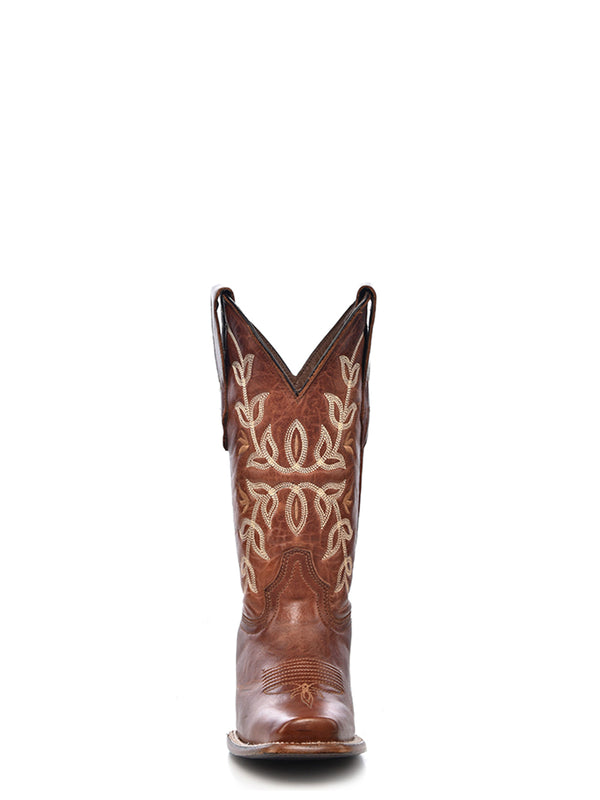 Corral Boots L2000 - WOMEN'S EMBROIDERY COGNAC SQUARE TOE COWBOY BOOT