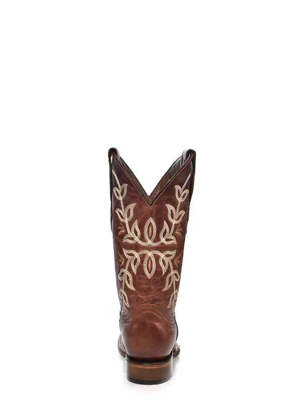 Corral Boots L2000 - WOMEN'S EMBROIDERY COGNAC SQUARE TOE COWBOY BOOT