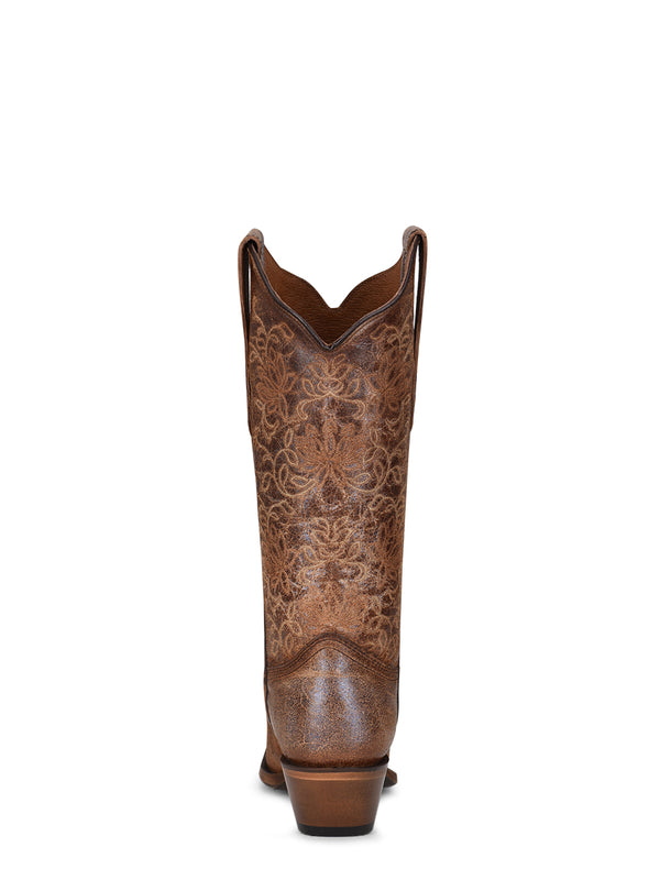 Corral Boots L2038 - WOMEN'S EMBROIDERY BROWN SNIP TOE COWBOY BOOT