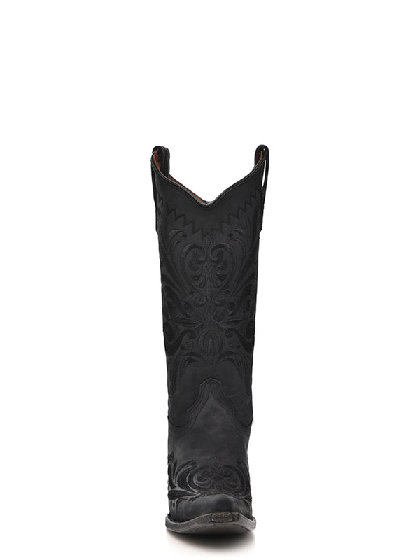 Corral Boots L5433 - WOMEN’S EMBROIDERY BLACK SNIP TOE COWBOY BOOT