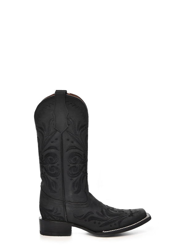 Corral Boots L5464 - WOMEN’S EMBROIDERY BLACK SQUARE TOE COWBOY BOOT